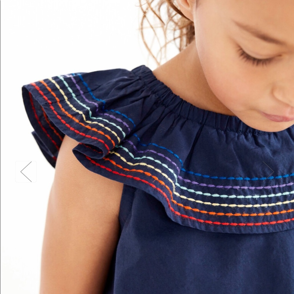 NWT Hanna Andersson Rainbow ruffled collared dress and bloomers - Picture 7 of 7